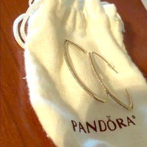 NEW oval sparkle hoop earrings